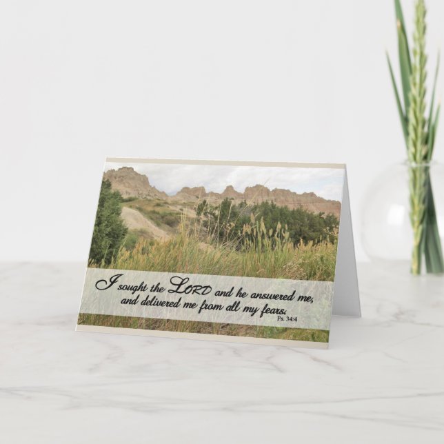 Jag sökte Herren - Skriftkort Kort (Framsida)