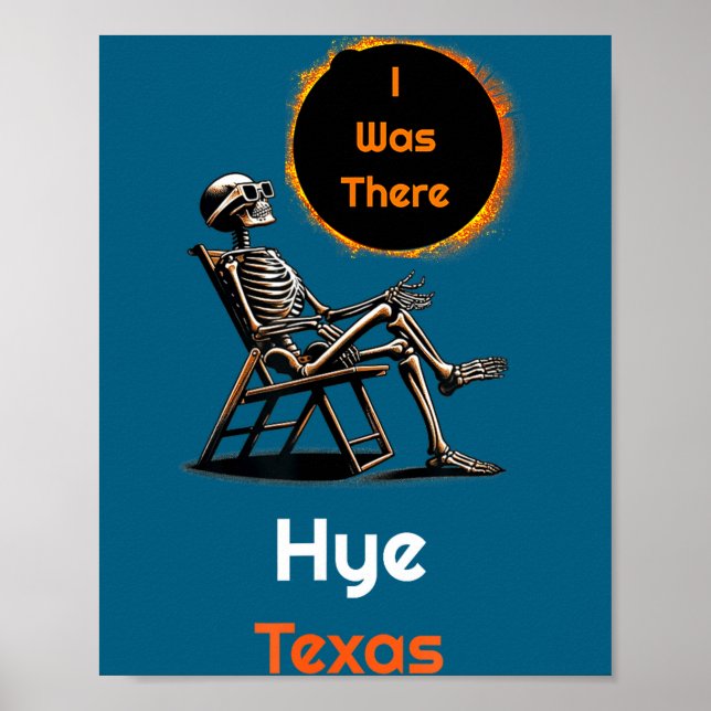 Jag Solar Eclipse Hye Texas Där Poster (Framsidan)