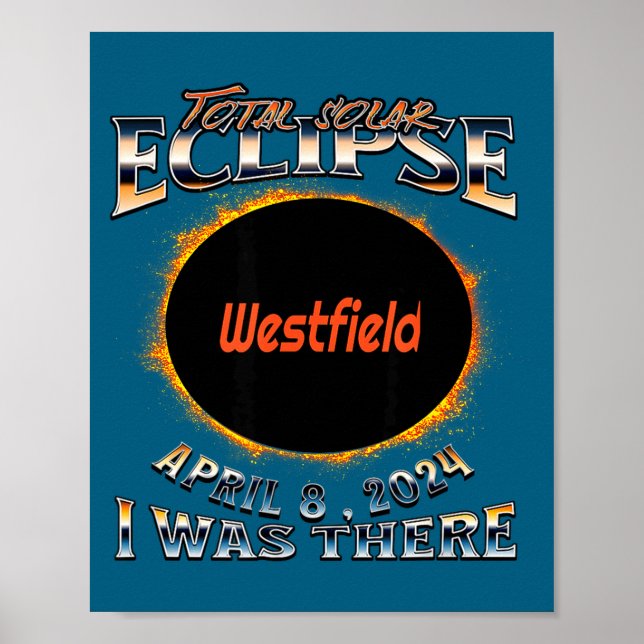 Jag solförmörkelse Westfield Indiana Där Poster (Framsidan)