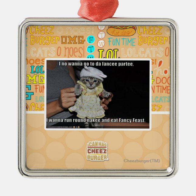 Jag som är ingen, önskar att gå till julgransprydnad metall (Framsidan)