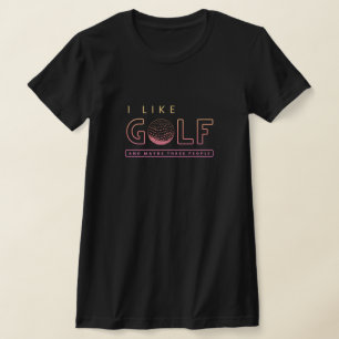 Jag som golf och kanske tre multifärgader t shirt
