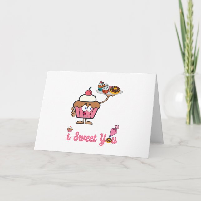 Jag sötade dig med en cupkaka kort (Framsida)
