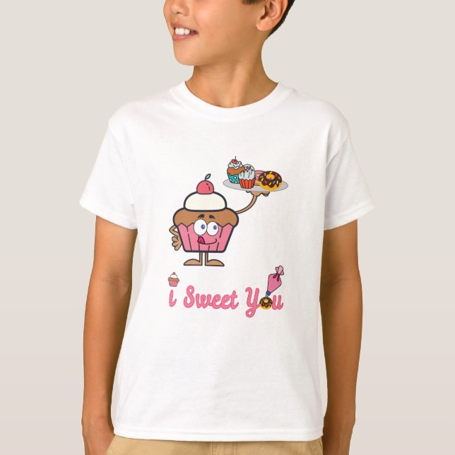 Jag sötade dig med en cupkaka t shirt (Framsida)