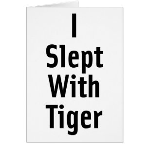 Jag sovade med tigern hälsningskort
