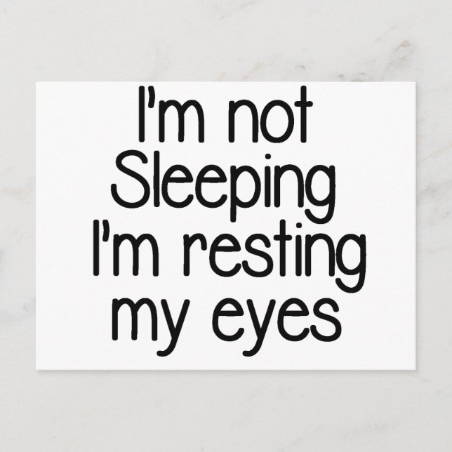Jag sover inte roligt vykort (Framsida)