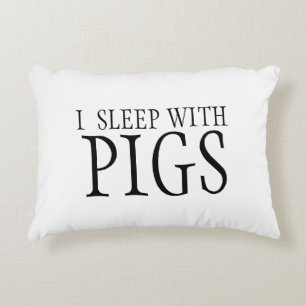 Jag sover med Grisar Pillow Prydnadskudde