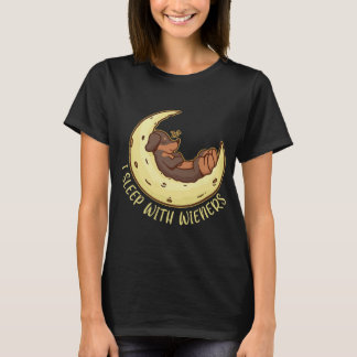 Jag sover med Wiener en Dachshund Mamma T Shirt