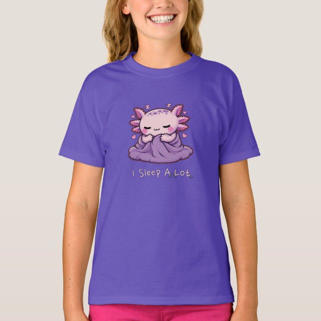 Jag sover mycket - Axolotl T-Shirt (Framsida)