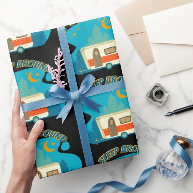 Jag sover runt Camper Van Camping Explorer-naturen Presentpapper (Gifting)