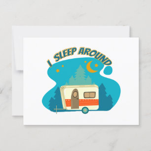 Jag sover runt Camper Van Camping Explorer-naturen Vykort