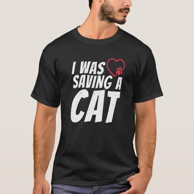 Jag sparade en skadeersättning för katt t shirt (Framsida)