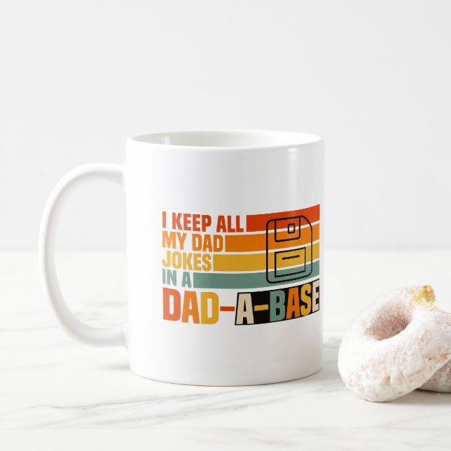 Jag Sparar Alla Mina Pappaskämt I En Pappa-databas Kaffemugg (Med munk)