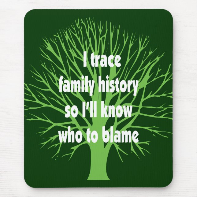 Jag spårar familjhistoria musmatta (Framsidan)
