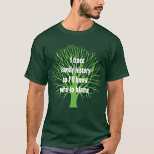 Jag spårar familjhistoria tee shirt