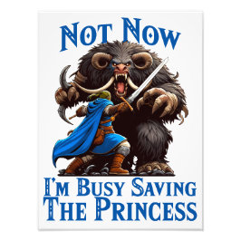 Jag sparar prinsessan. fototryck