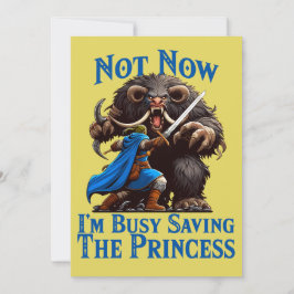 Jag sparar prinsessan. julkort