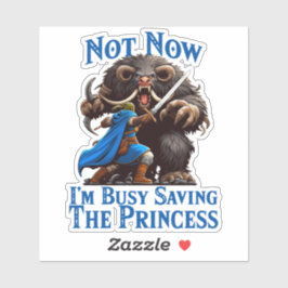 Jag sparar prinsessan. klistermärken