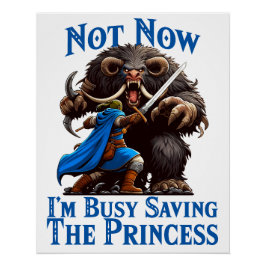 Jag sparar prinsessan. perfect poster