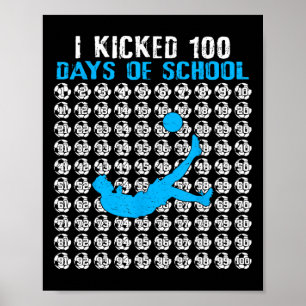 Jag sparkade 100 dagars skolgolfsfotboll 100:e sko poster