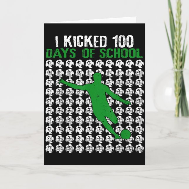 Jag sparkade 100 skoldagar fotboll 100:e dagen spo kort (Framsida)