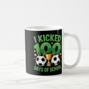 Jag sparkade 100 skoldagar fotboll pojkar barn 100 kaffemugg