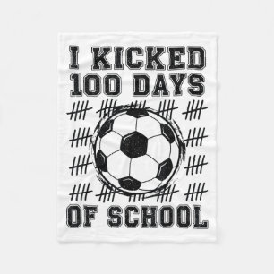 Jag sparkade 100 skoldagar Fotbollsentusiast 100:e Fleecefilt