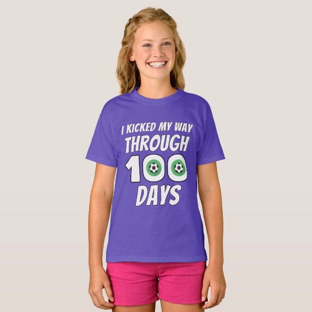 Jag sparkade mig genom 100 dagar-älskare t shirt (Hel framsida)