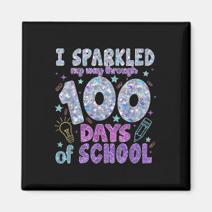 Jag sparkade mig igenom 100 dagar i skolan 100 magnet