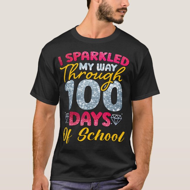 Jag sparkade min väg till 100 dagar 100 dagar för  t shirt (Framsida)