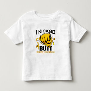 Jag sparkade överlevanden för ändabarndomcancer t-shirt