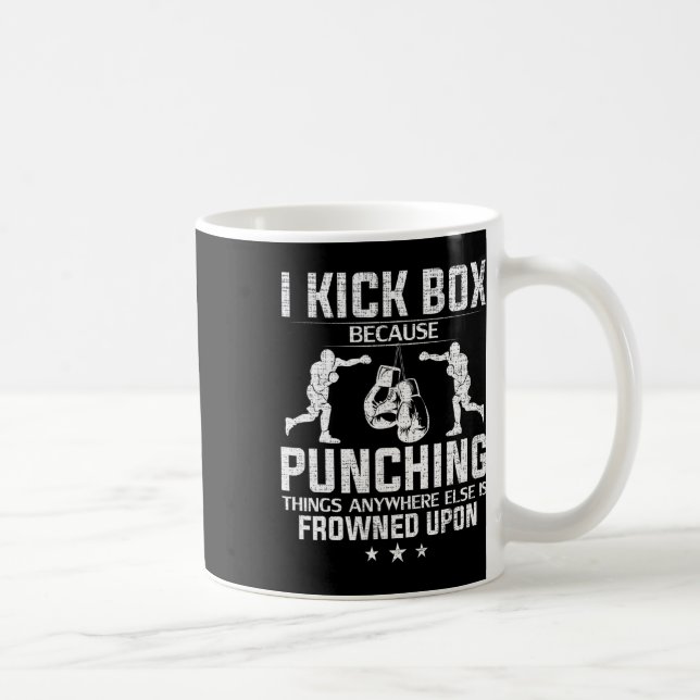 Jag sparkar boxning eftersom slag frowned Upon Rol Kaffemugg (Höger)