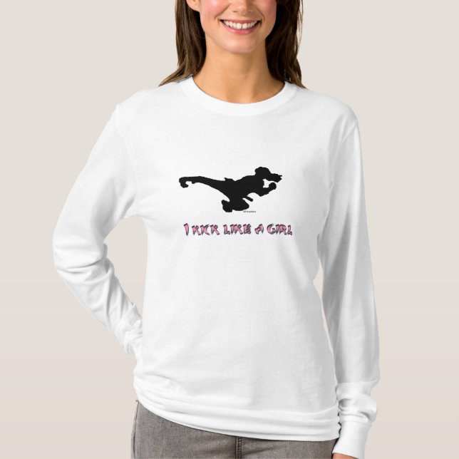 Jag sparkar något liknande en flicka tee (Framsida)