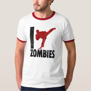 Jag sparkar Zombies T-shirt
