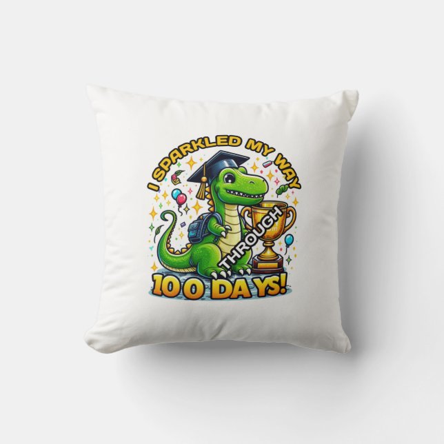 Jag sparklade min väg till 100 dagar 100 dagar kudde (Framsida)