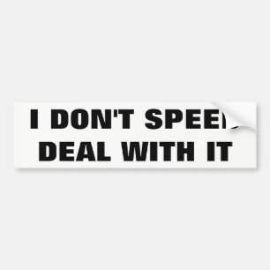 Jag Speed- inte avtal med det vitbakgrund Bildekal