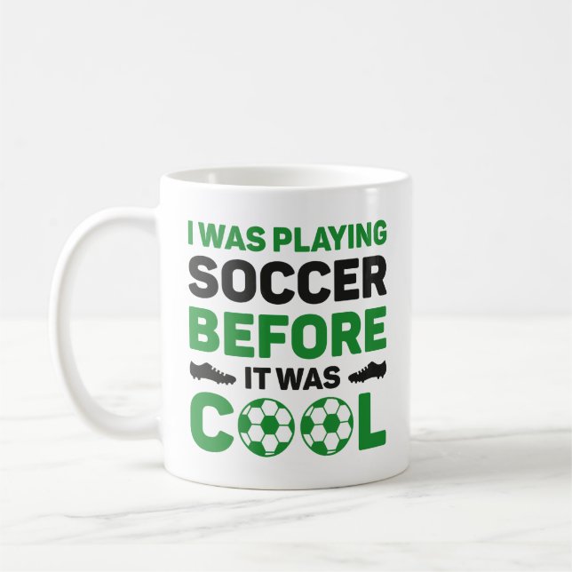 Jag spelade fotboll innan det var Coola Kaffemugg (Vänster)