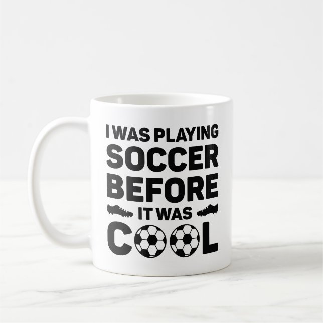 Jag spelade fotboll innan det var Coola Kaffemugg (Vänster)