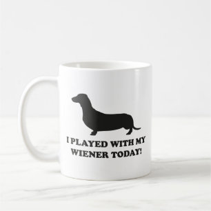 Jag spelade med min Wiener i dag kaffe Mugg