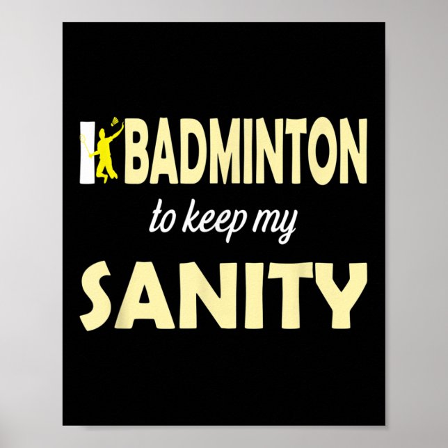 Jag spelar Badminton till Behållan. Poster (Framsidan)