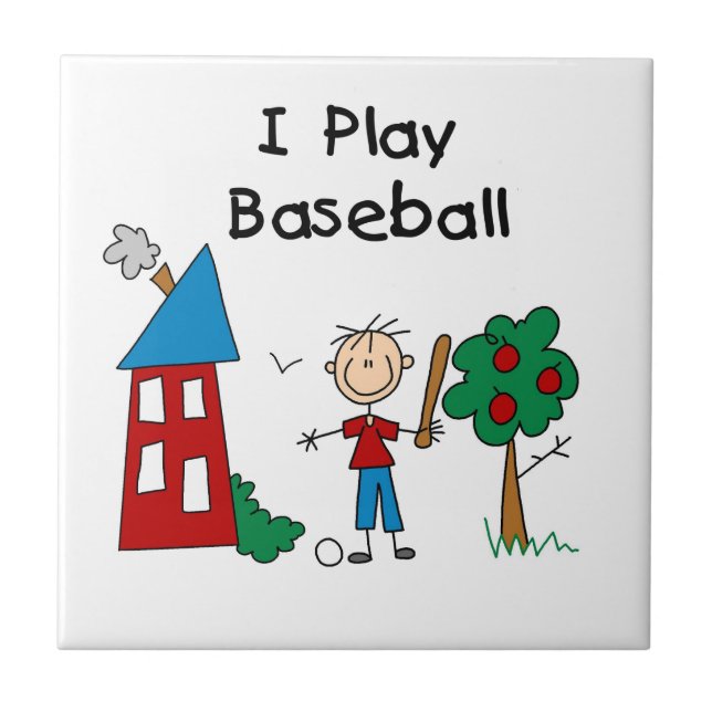 Jag spelar baseboll kakelplatta (Framsidan)