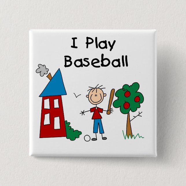 Jag spelar baseboll knapp (Framsida)