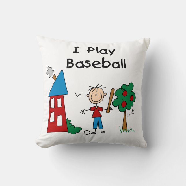 Jag spelar baseboll kudde (Framsida)
