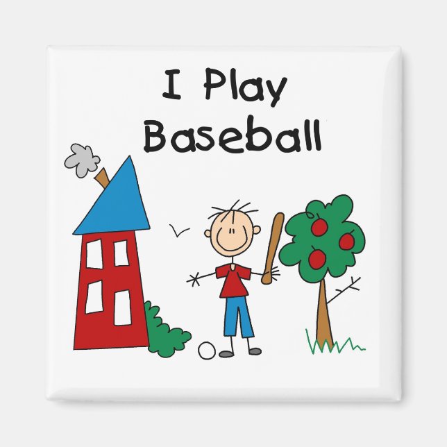 Jag spelar baseboll magnet (Framsidan)