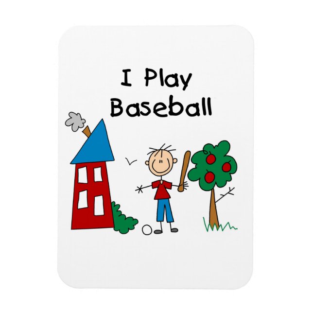 Jag spelar baseboll magnet (Vertikal)