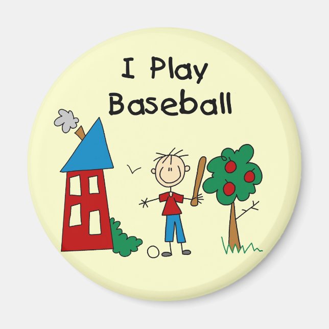 Jag spelar baseboll magnet (Framsidan)