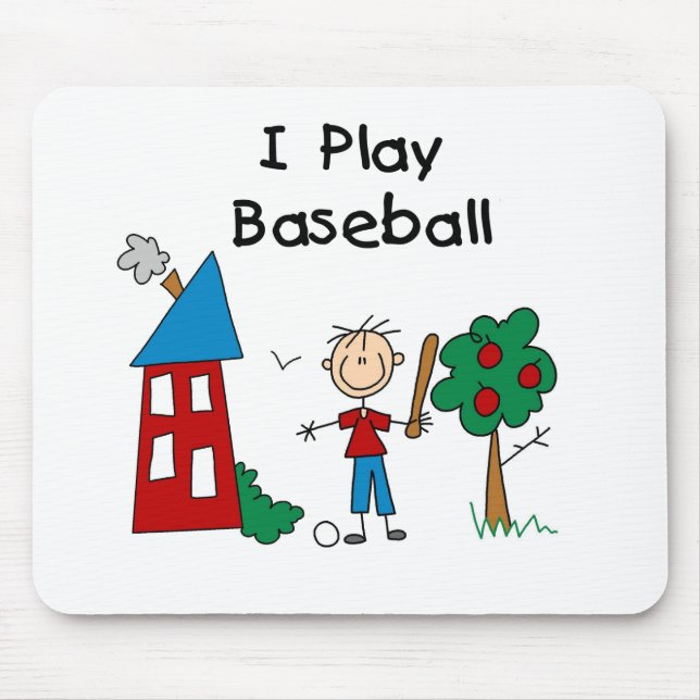 Jag spelar baseboll musmatta (Framsidan)