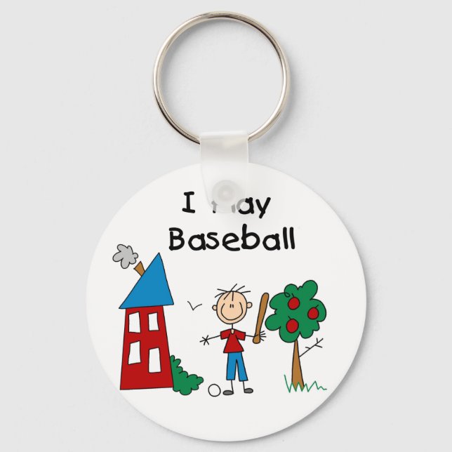 Jag spelar baseboll nyckelring (Framsida)