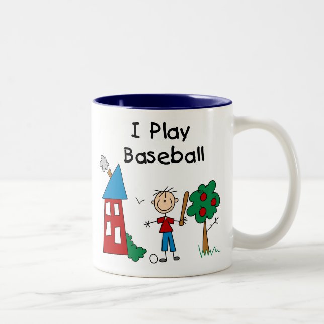 Jag spelar baseboll Två-Tonad mugg (Höger)