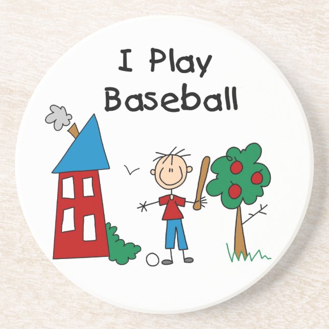Jag spelar baseboll underlägg sandsten (Framsidan)