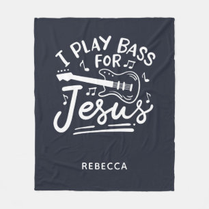 Jag spelar Bass för Jesus Christian Guitarist Fleecefilt